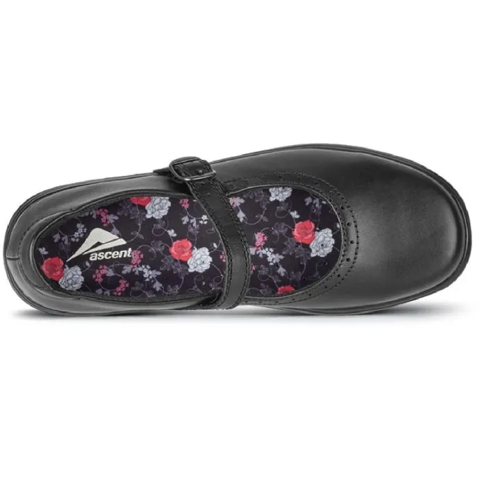 Ascent - Adela  Leather School Shoe Womens Buckle Fastening