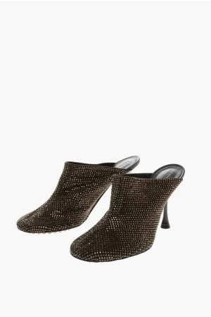 Bottega Veneta Round Toe COURTNEY Mules with Rhinestones All-Over