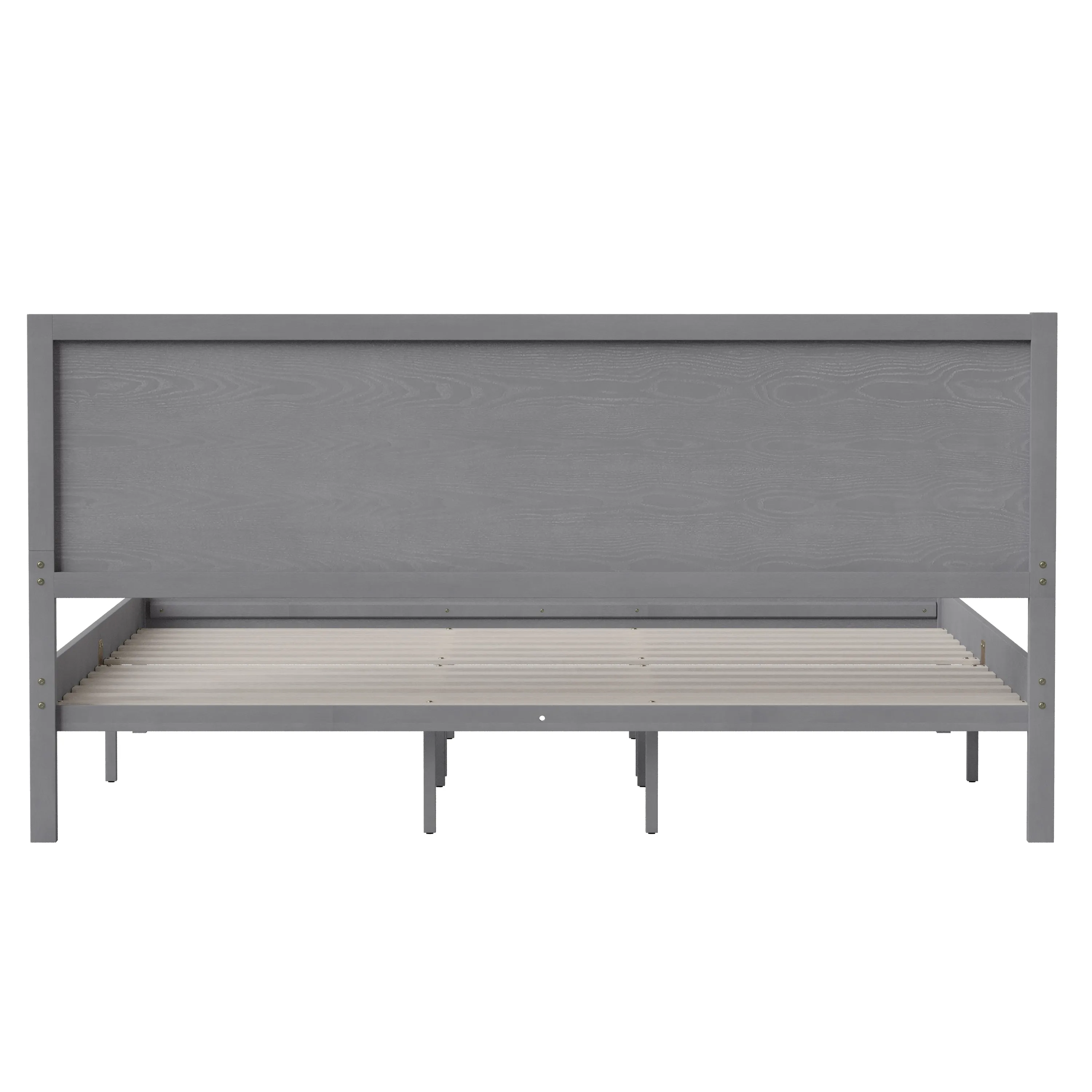 Gray King Wooden Platform Bed MG-09003KB-K-GRYWSH-GG