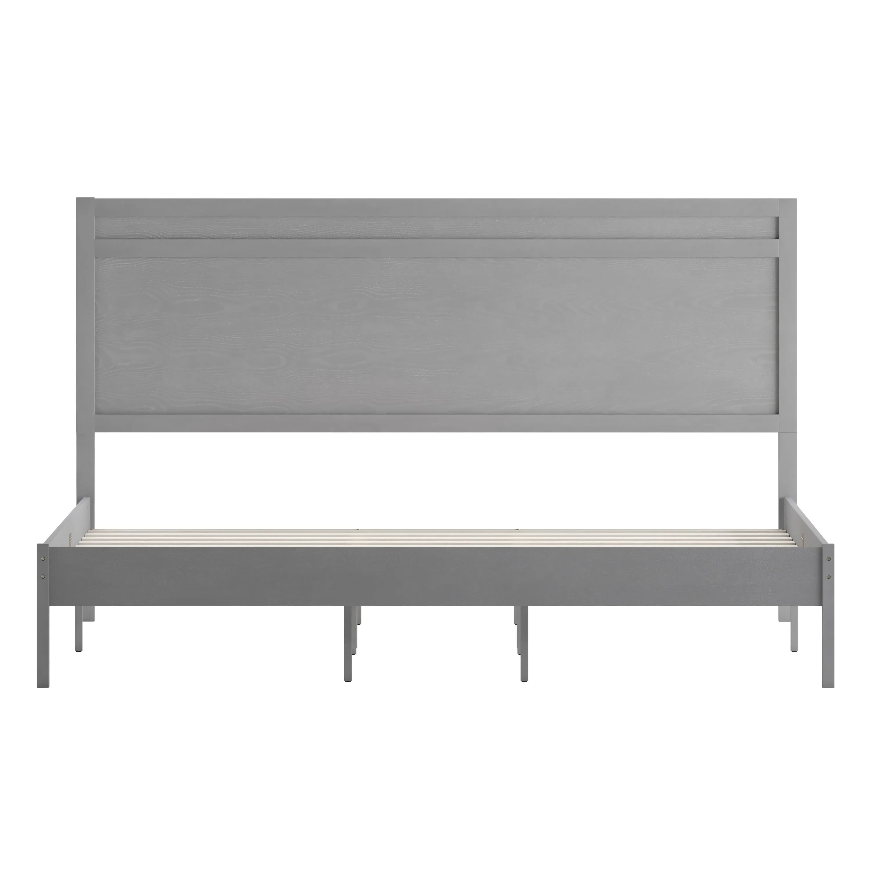 Gray King Wooden Platform Bed MG-09003KB-K-GRYWSH-GG
