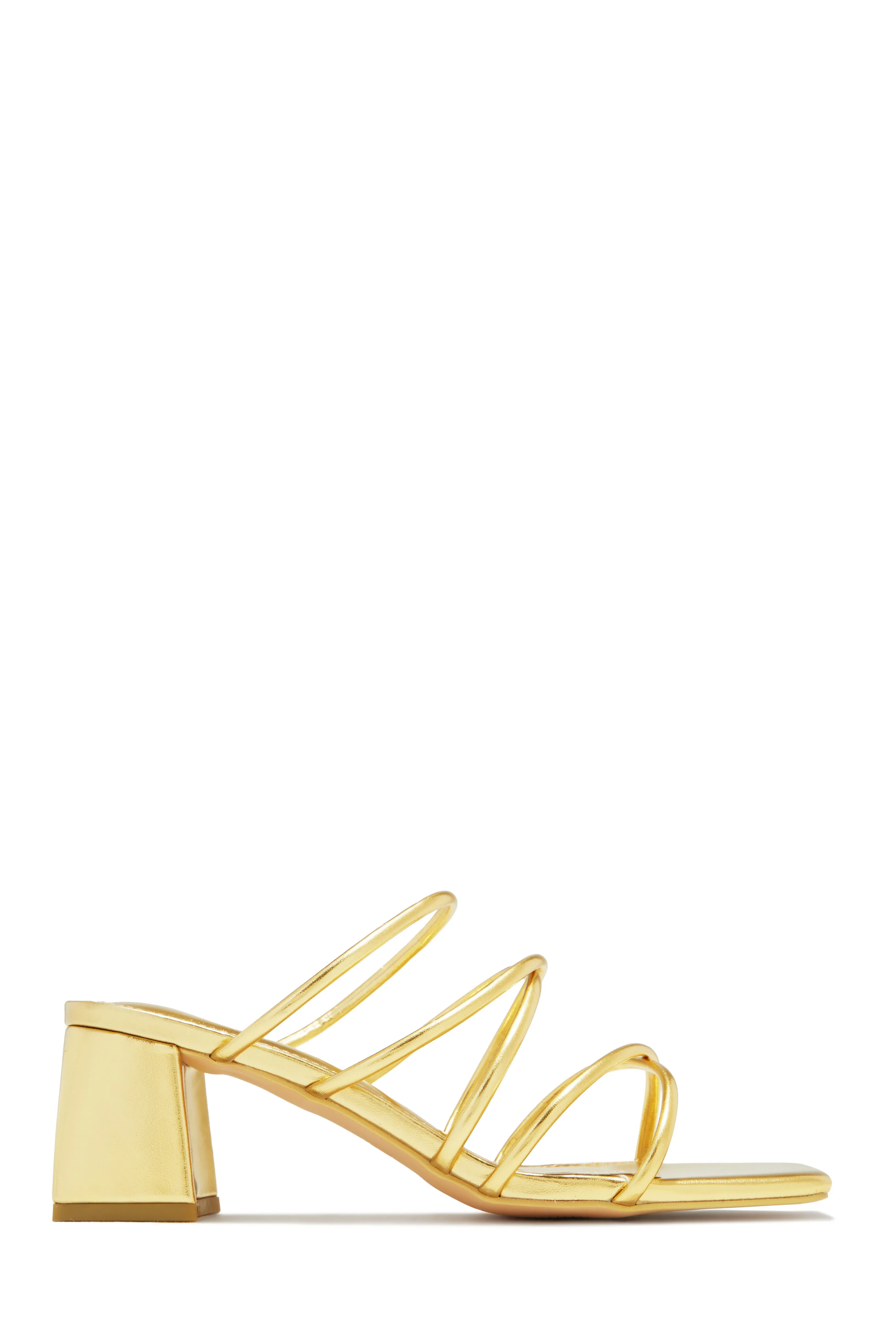 Hannah Block Mid Heel Mules - White