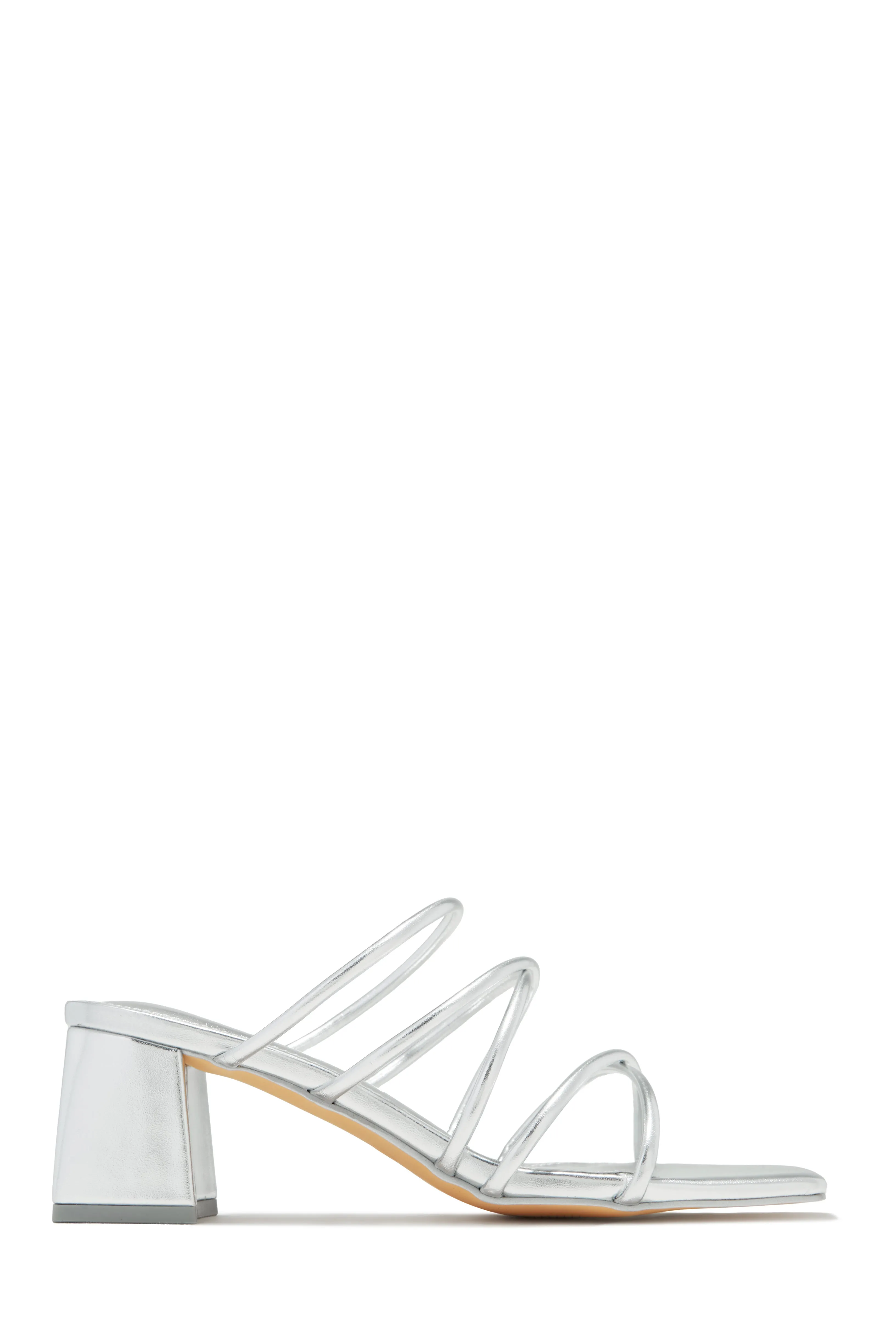 Hannah Block Mid Heel Mules - White