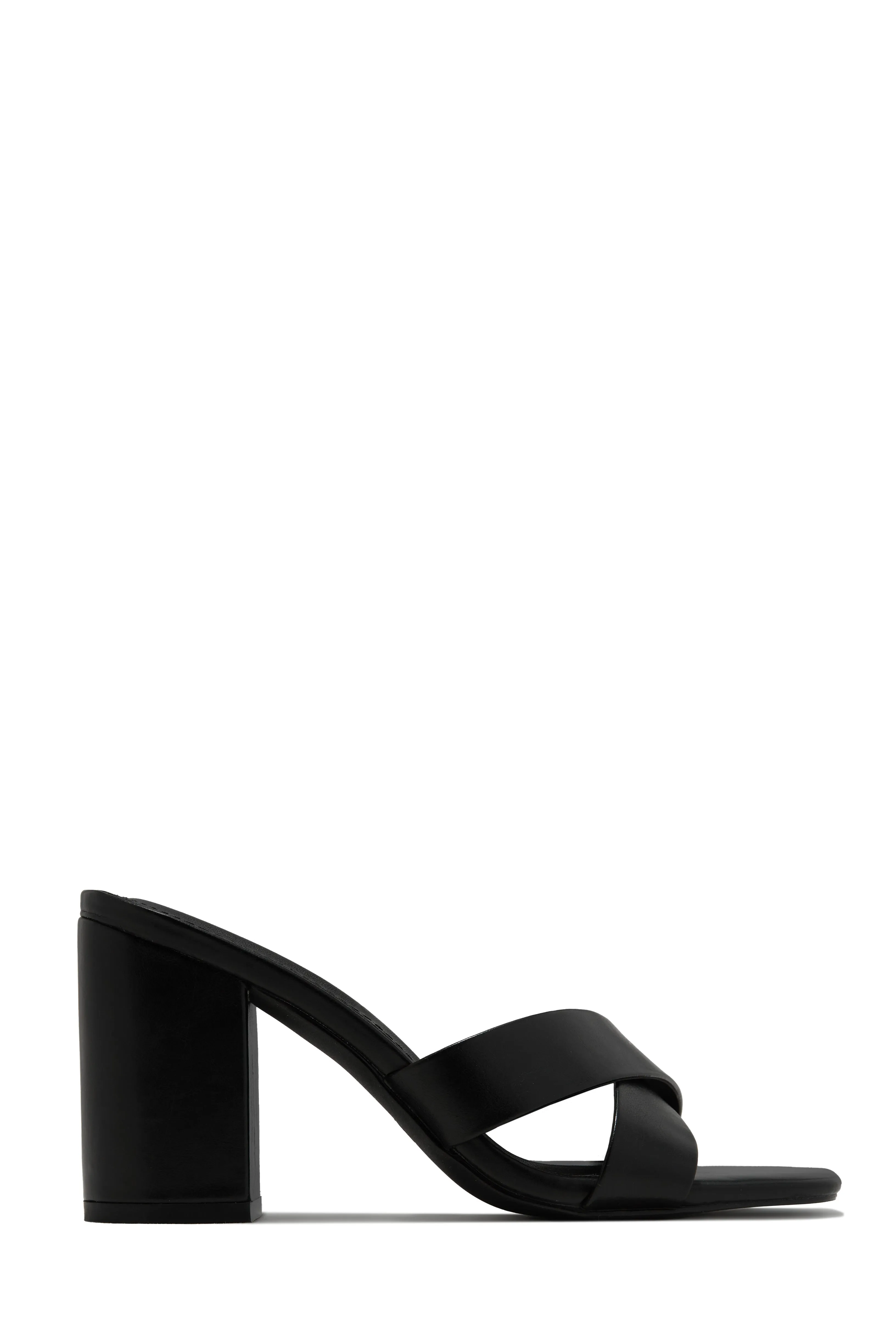 Joana Block Mid Heel Mules - Black