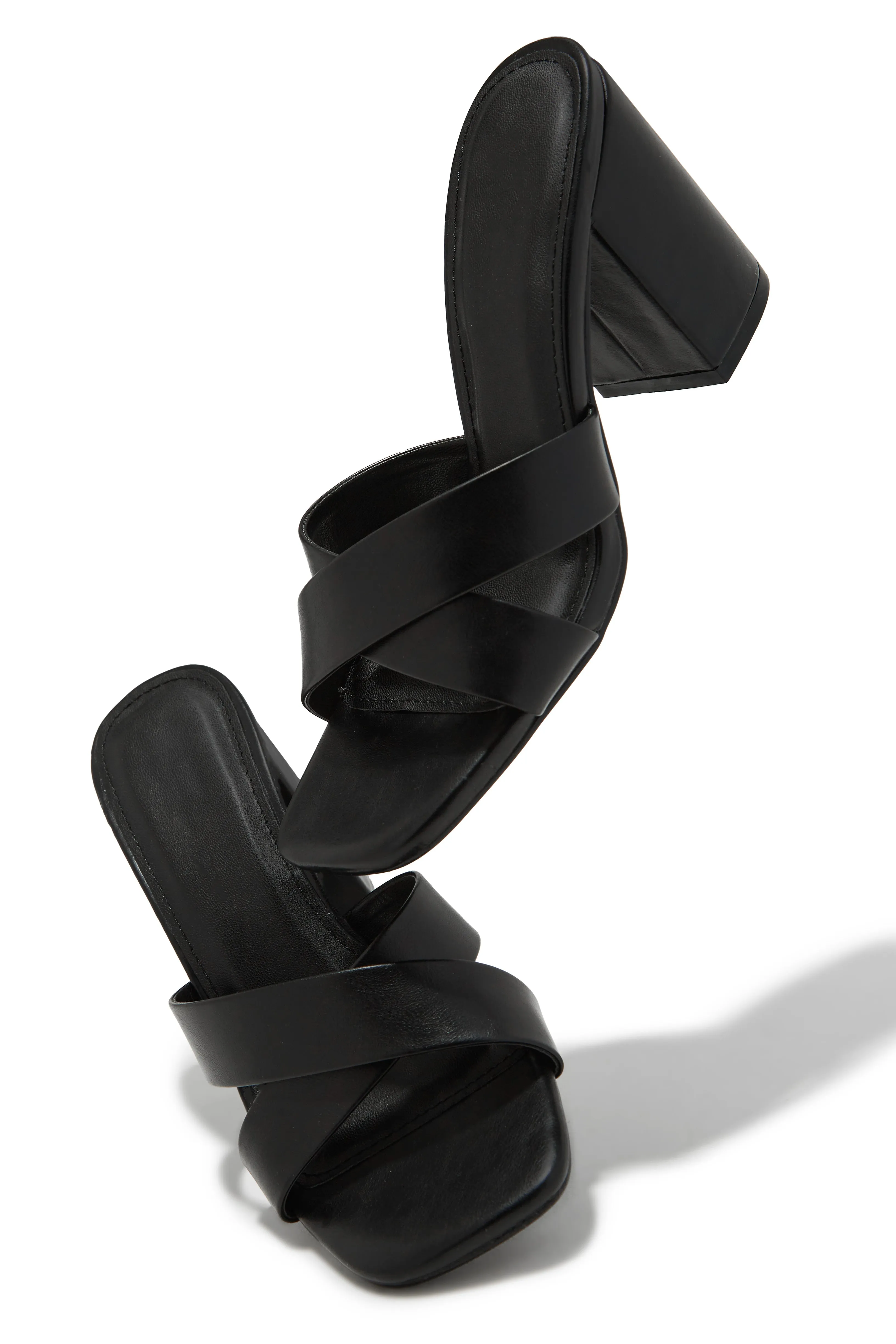 Joana Block Mid Heel Mules - Black