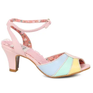 Tri Color Peep Toe Sandal