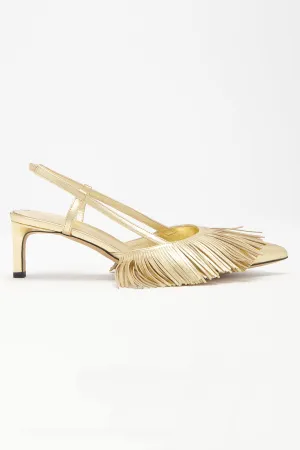 Ulla Johnson - Shira Fringe Sling Back in Gold