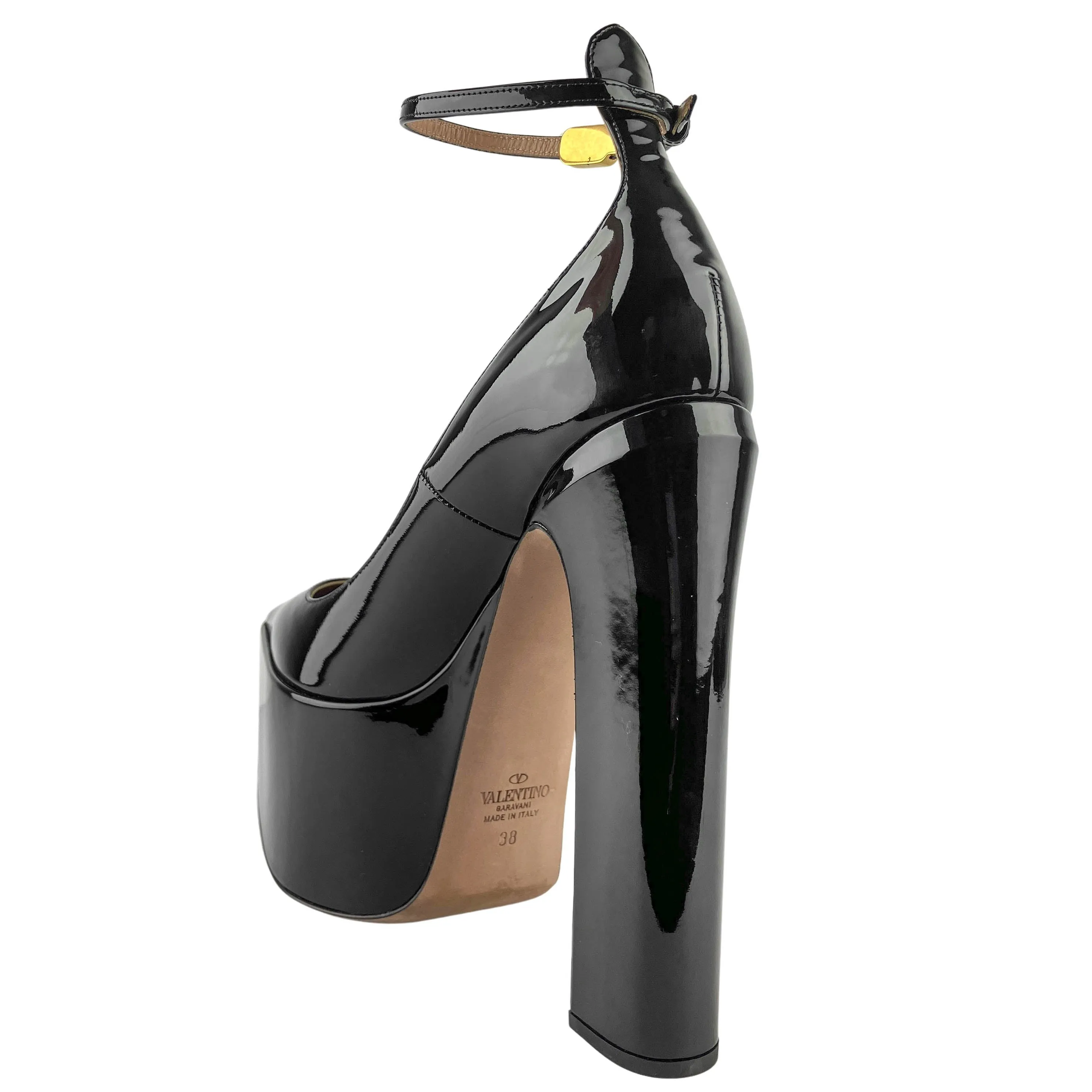 Valentino Patent Leather Platform Pumps in Black