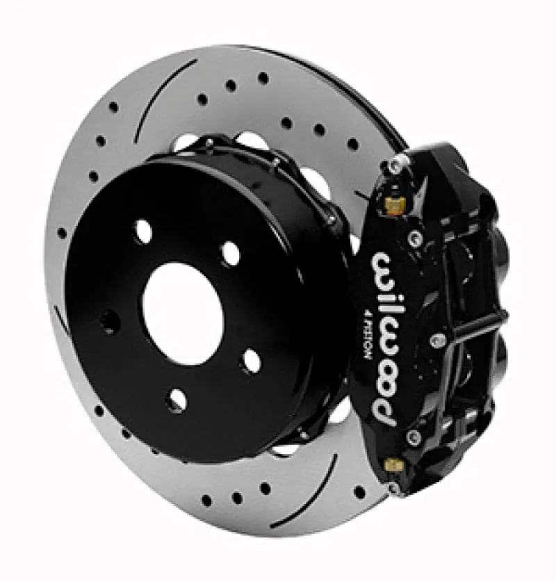 Wilwood 2020  Jeep Gladiator Narrow Superlite 4R Rear Drill & Slot. Brake Kit 14.00in Black w/ Lines