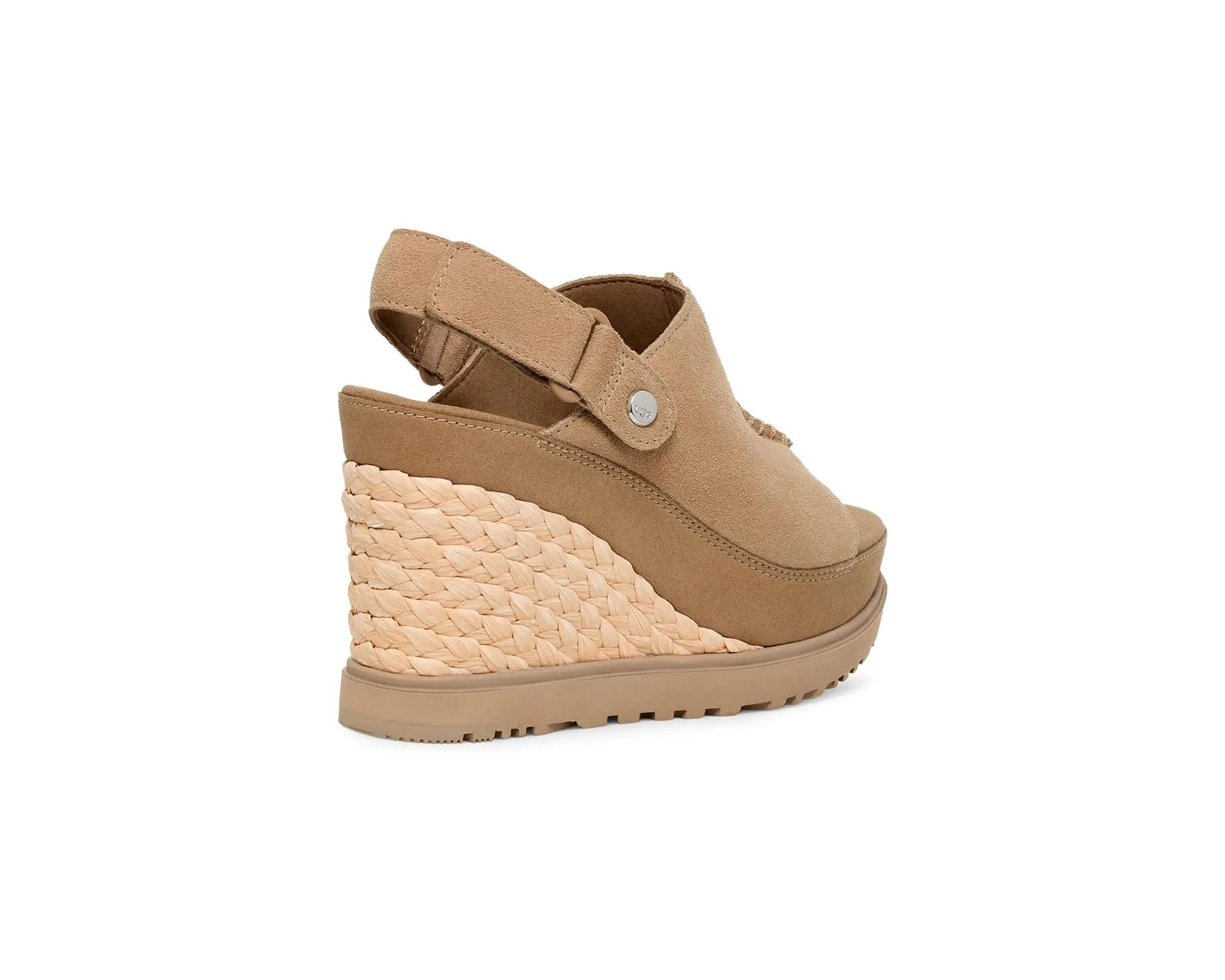 Adjustable Women’s UGG Abbot Wedge Sandals in Sand
