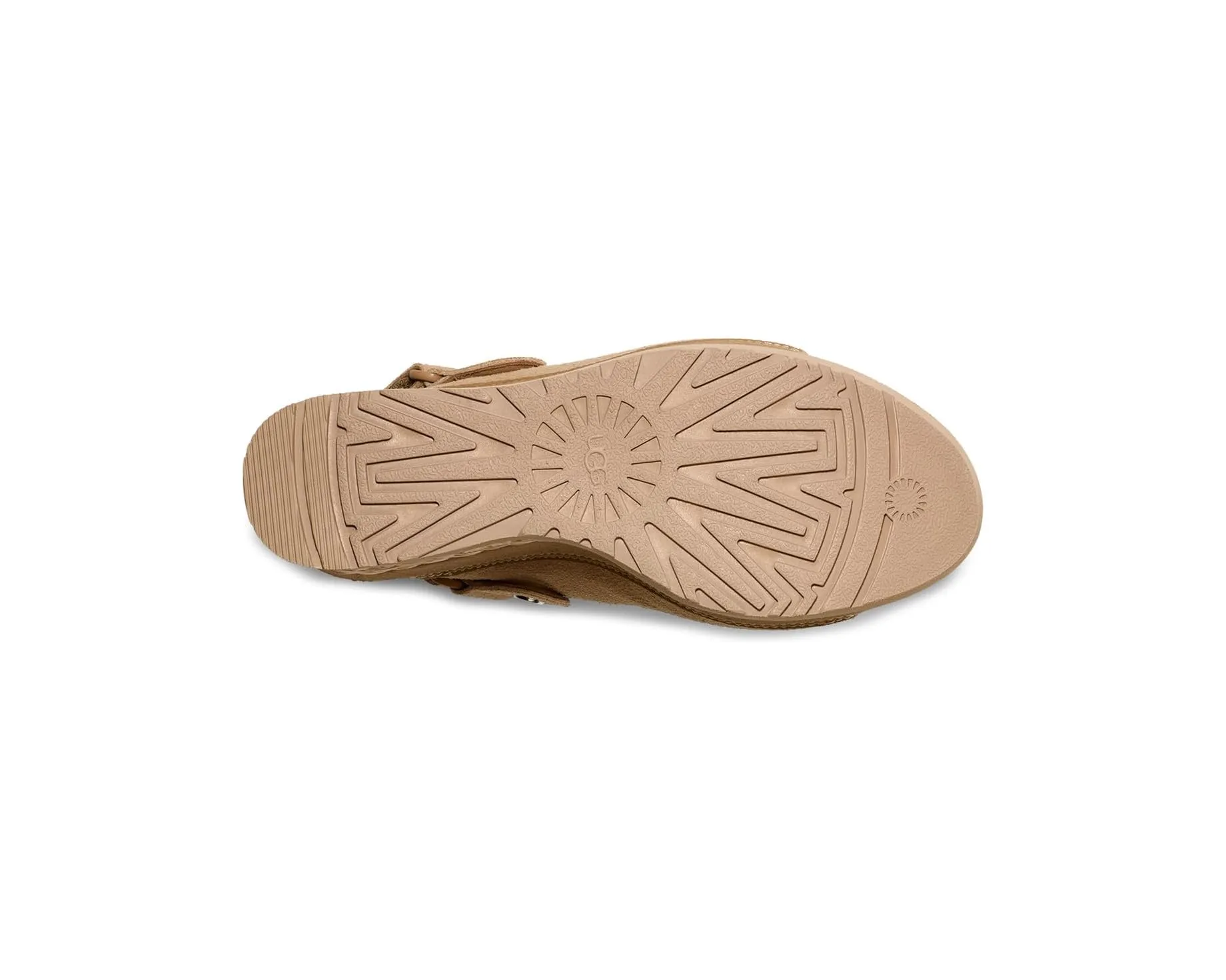 Adjustable Women’s UGG Abbot Wedge Sandals in Sand