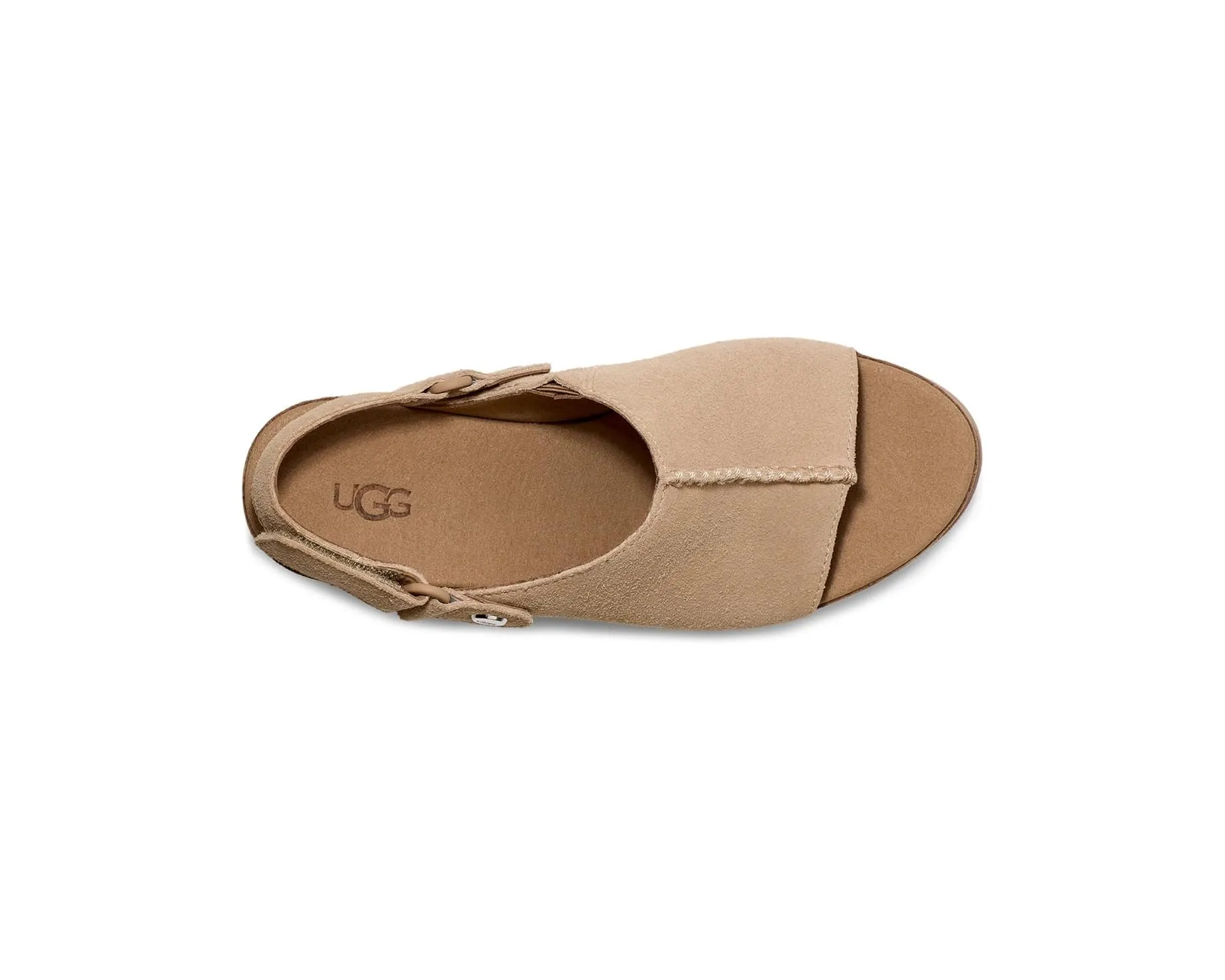 Adjustable Women’s UGG Abbot Wedge Sandals in Sand