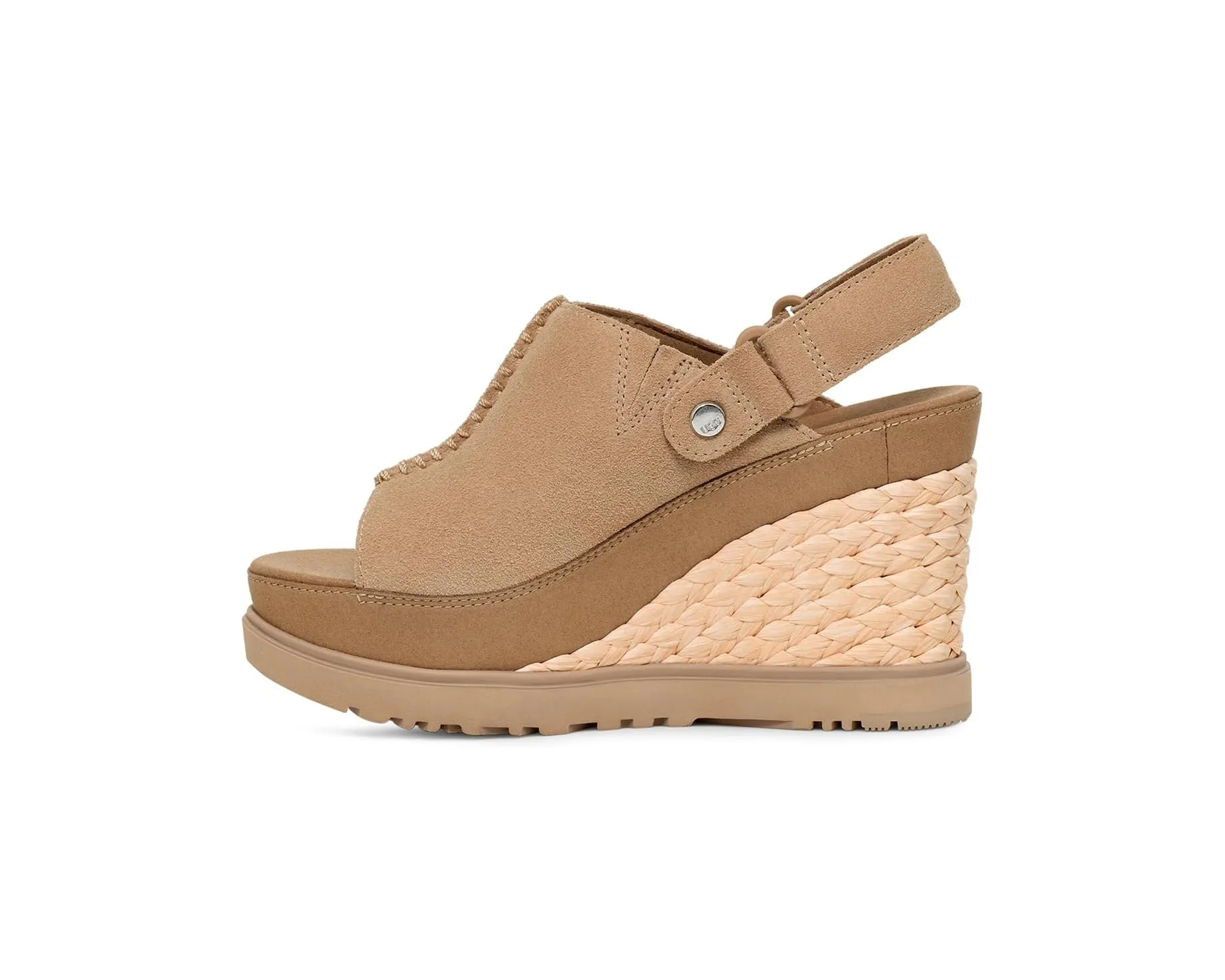 Adjustable Women’s UGG Abbot Wedge Sandals in Sand