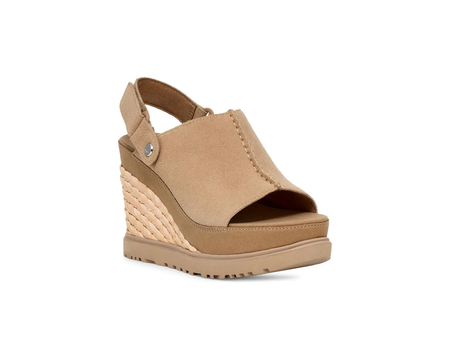 Adjustable Women’s UGG Abbot Wedge Sandals in Sand